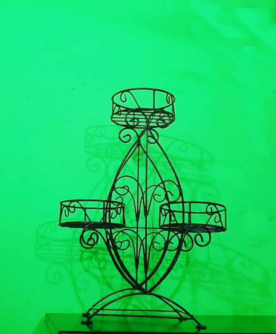 মাছ টপ! Metal Flower Stand 3-layer Display Shelf Modern Metal Flower Stand