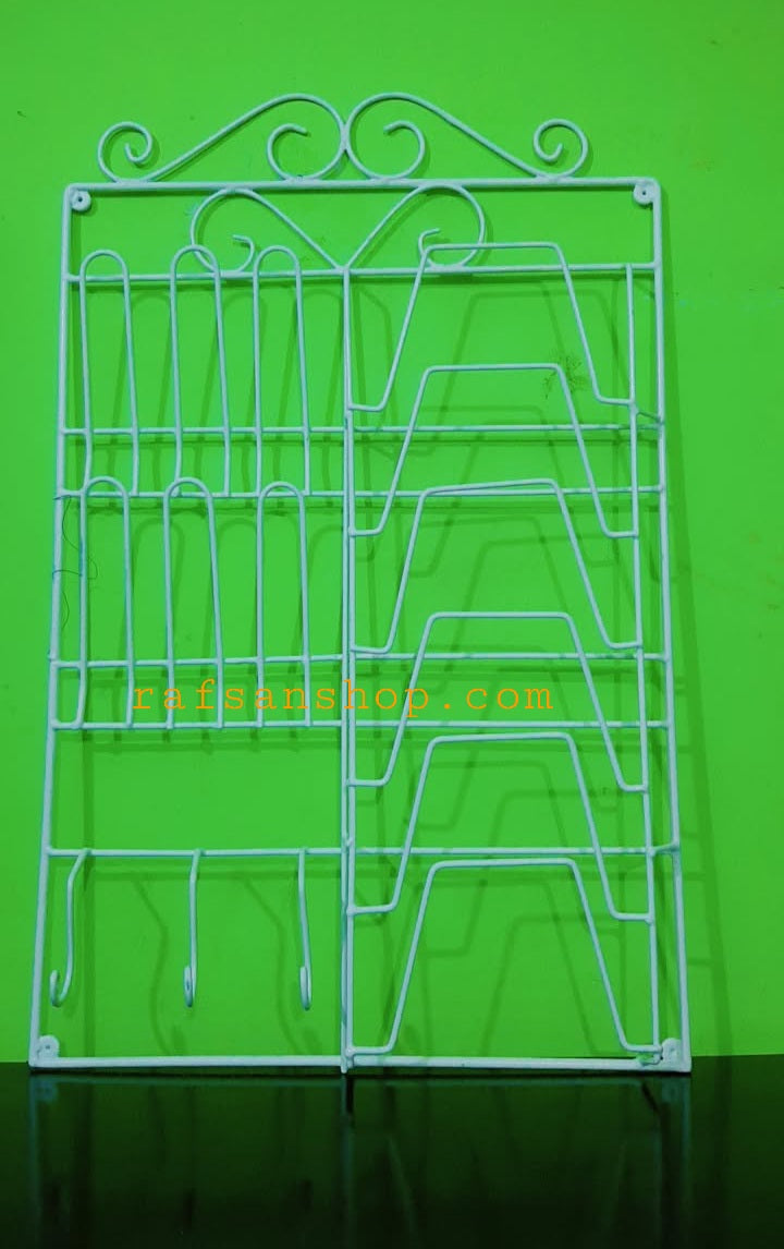 Wall Hanging Kitchen Dish Rack – প্লেট, গ্লাস ও কাপ রাখার জন্য পারফেক্ট