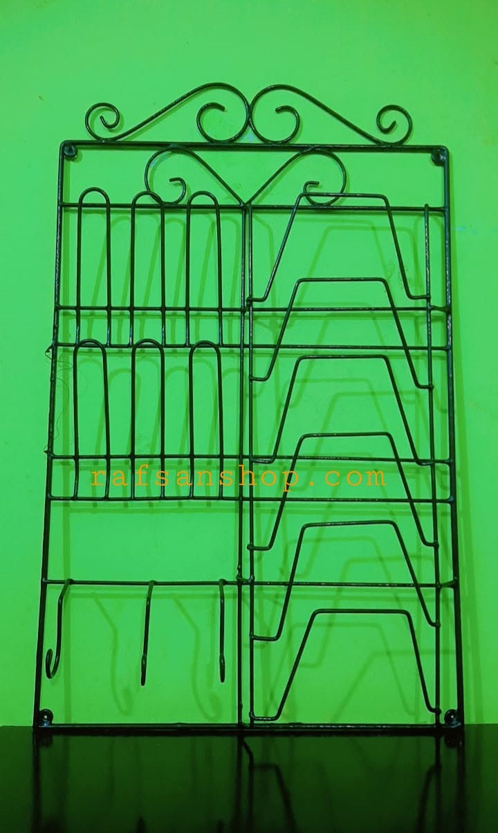 Wall Hanging Kitchen Dish Rack – প্লেট, গ্লাস ও কাপ রাখার জন্য পারফেক্ট