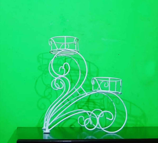 ময়ূর টপ স্যান্ড ! Metal Flower Stand 2-layer Display Shelf Modern Metal Flower Stand